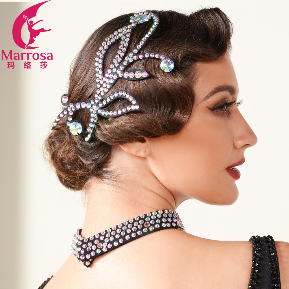 Modern Dance Headdress Latin Dance Headdress National Standard Head Flower Waltz Dance Competition Headdress Hair Ornament Adult