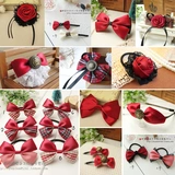 Сиреневая синяя лента с бантиком ручной работы, заколка для волос, набор материалов, аксессуар для сумки, комплект, DIY