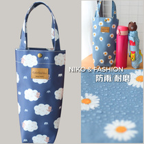 (Clearance) South Korea waterproof Oxford cloth cartoon thermos cup small tote bag