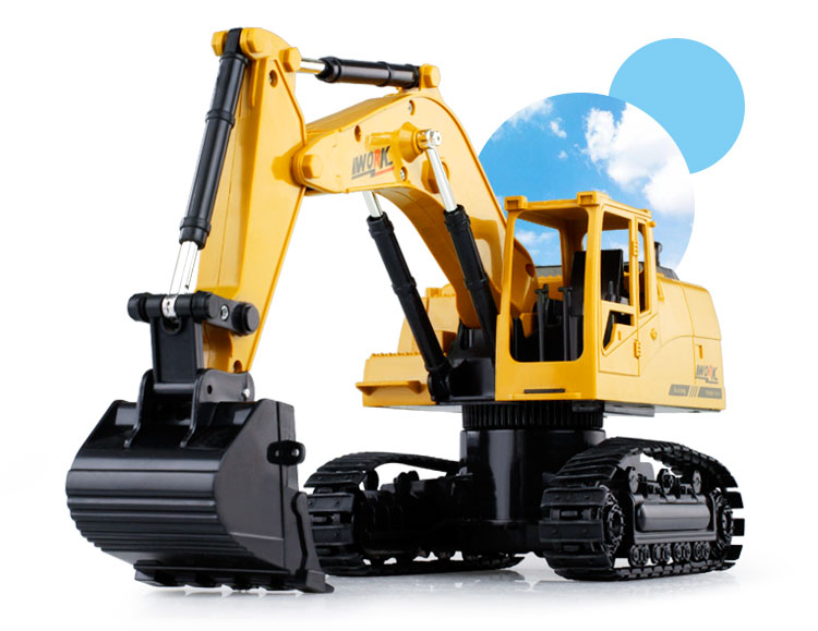Không dây điều khiển từ xa máy xúc đồ chơi cậu bé có thể sạc lại hợp kim máy xúc mô hình móc máy kỹ thuật xe trẻ em lễ đồ chơi khủng long