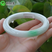 Old pit jade bracelet green Burmese jade bracelet a goods with certificate number 534233 inner diameter 57(4999 yuan)