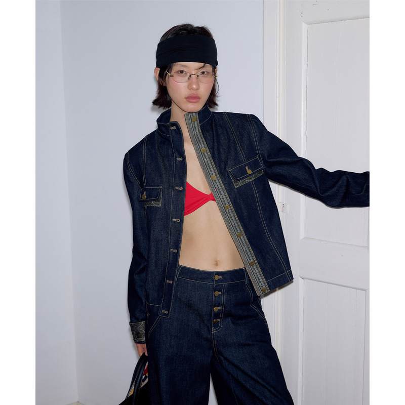 Unity Mode Women's Denim Jacket Spring 2026 New Style Niche Design Fashionable Jacket Cardigan Top