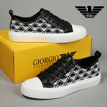 Luxury Lideng Armani mens shoes summer 2022 new leather casual shoes mens leather shoes breathable shoes