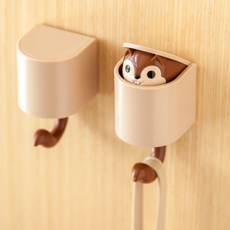 Creative cute hook behind the door personality wall without punching coat hook household viscose refrigerator magnet storage rack - Taobao