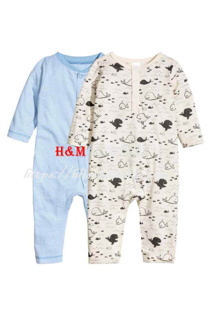 Hm童装装正品代购2件装柔软棉质汗布印花连体睡衣 季末折扣 连体 代购 睡衣 正品 印花途虎网