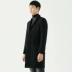 Áo khoác nam GXG nam giản dị của Hàn Quốc áo len mỏng màu đen dài
