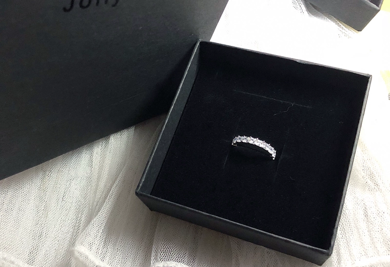 JollyMolly niche nhà thiết kế đồ trang sức cá tính hoang dã ban đầu cổ điển hình vuông kim cương sterling nhẫn bạc - Nhẫn