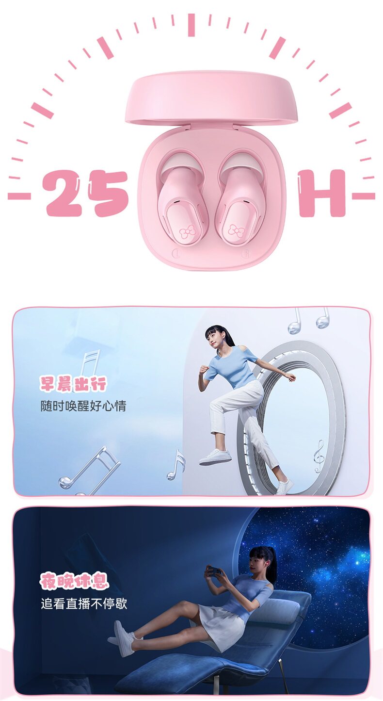 Sanrio, комфортные маленькие портативные наушники, bluetooth, Cinnamoroll 