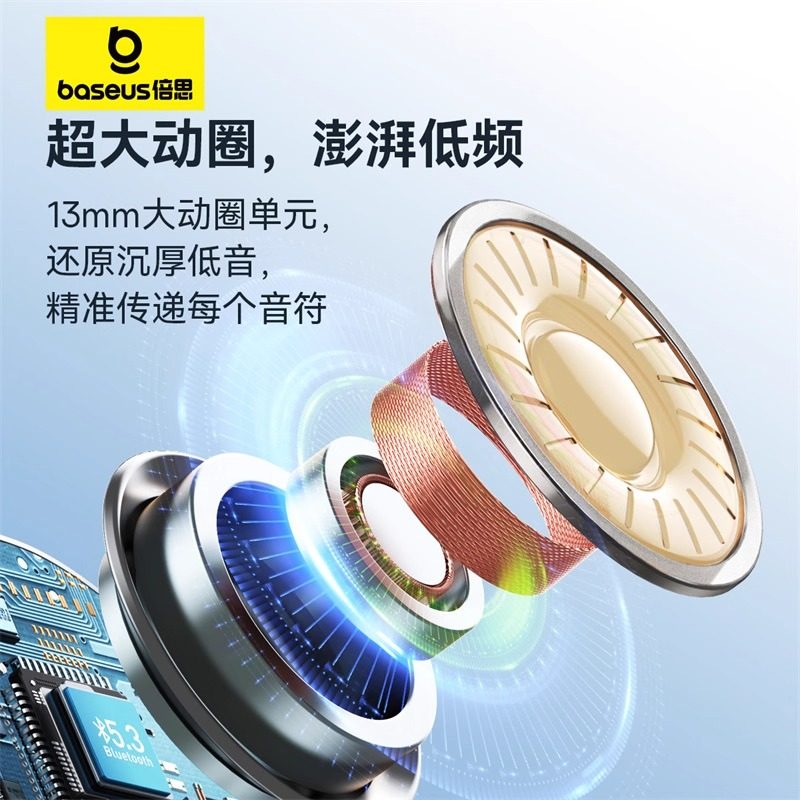 Baseus E16 Lite Bluetooth Headset Semi-In-Ear Type Long Battery Life Waterproof Suitable for Apple and Huawei