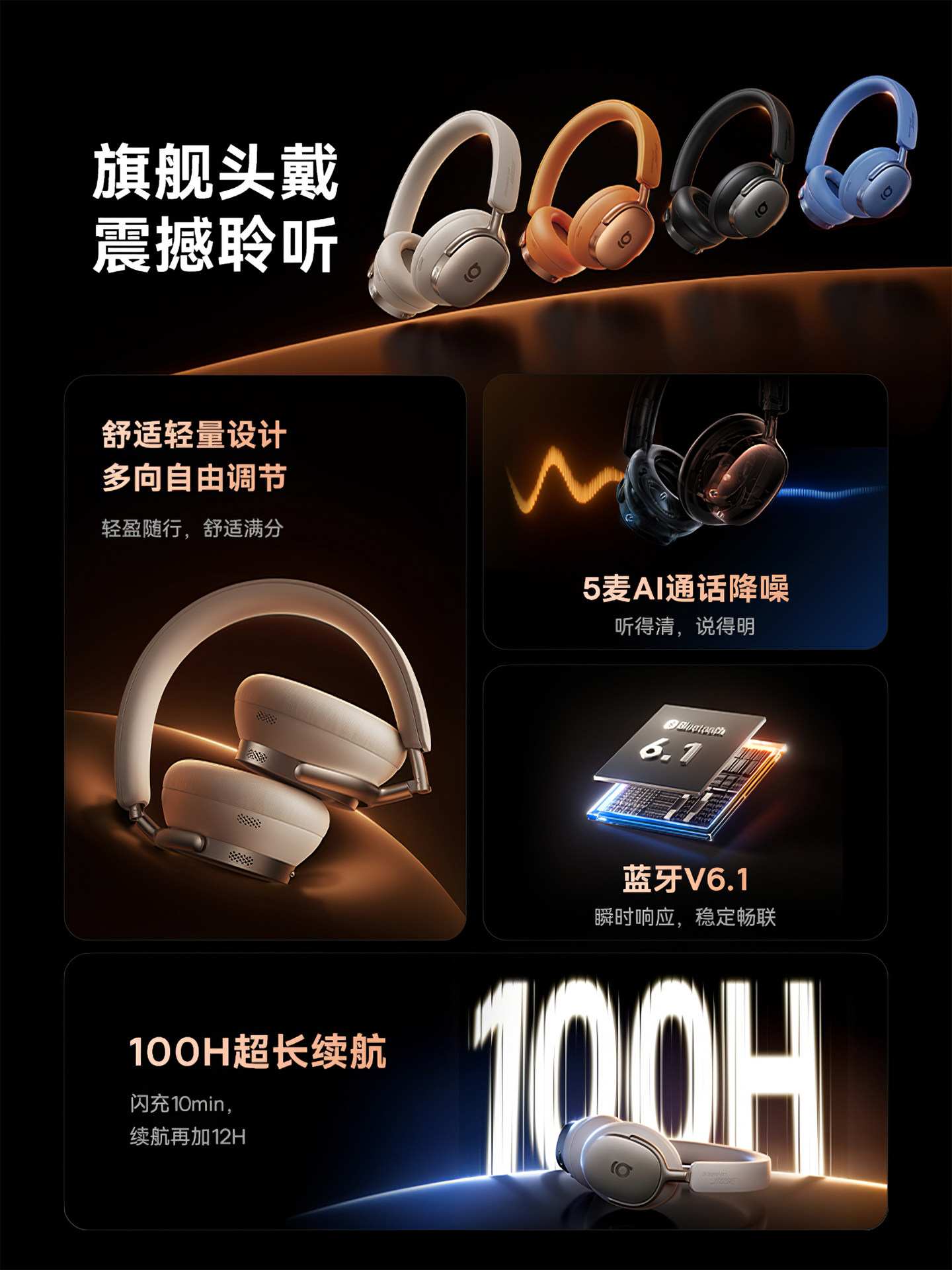 [Breaking News] Baseus Inspire Xh1 Over-Ear Noise-Canceling Bluetooth Headphones for Gaming and Esports, 2026 New Model