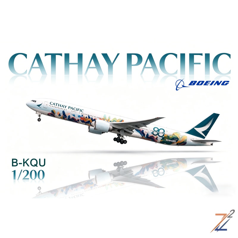 Z2 Model Cathay Pacific B777-367Er B-Kqu Hong Kong Spirit Aircraft Model 1/200