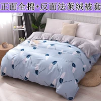 Levin đứng về phía nhung bông chăn Phương pháp A phiên bản một mảnh của flannel B bên bông Coral đặt 2.0m dày gấp đôi - Quilt Covers chăn ga gối đệm màu hồng
