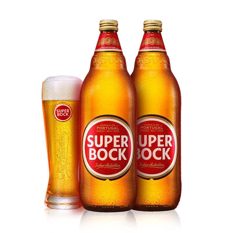 超级波克SuperBock葡萄牙经典进口啤酒整箱原瓶黄啤1000ml*2瓶