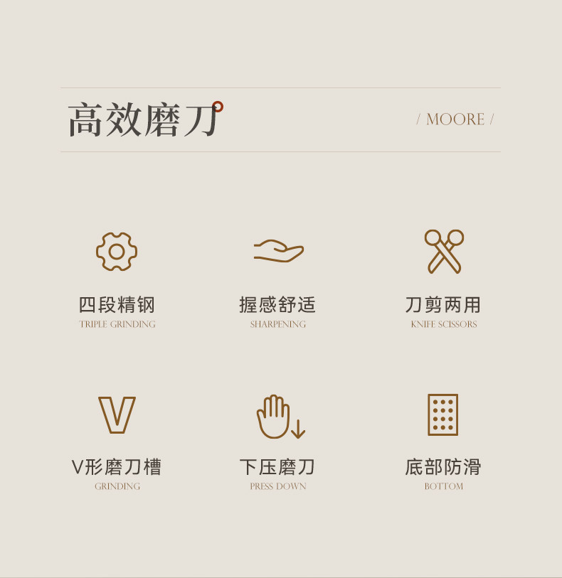 Точилка 双枪磨刀神器家用磨刀石菜刀厨房快速磨刀棒多功能手动开刃磨刀 Suncha