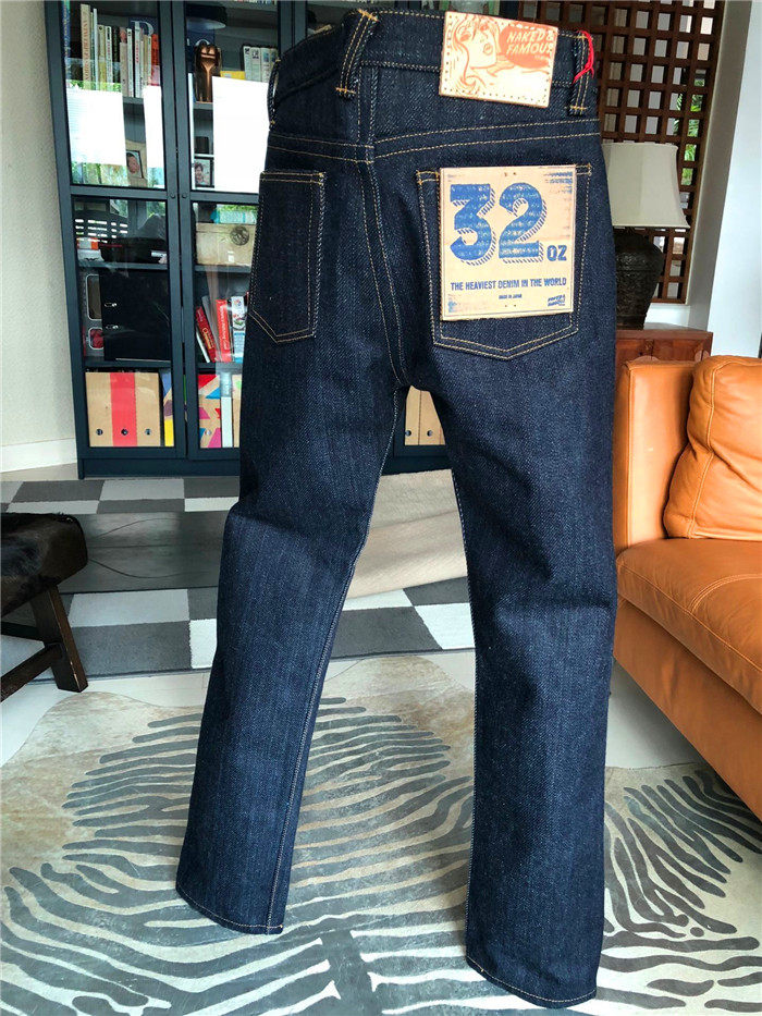 Famous 32oz怪兽级原色赤耳牛仔裤