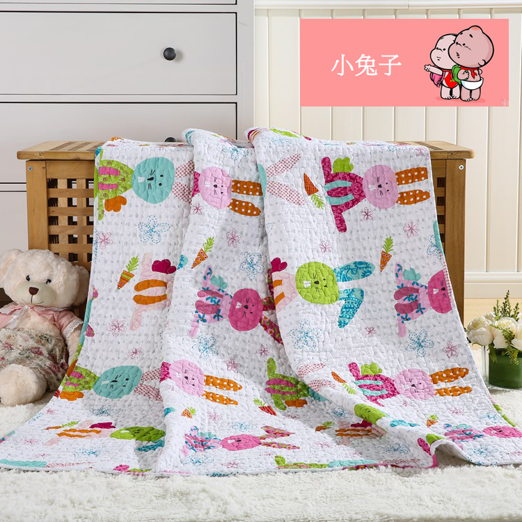 Tấm bông mảnh duy nhất bông phim hoạt hình bởi bé trải giường cotton nap quilt chần chăn có thể giặt