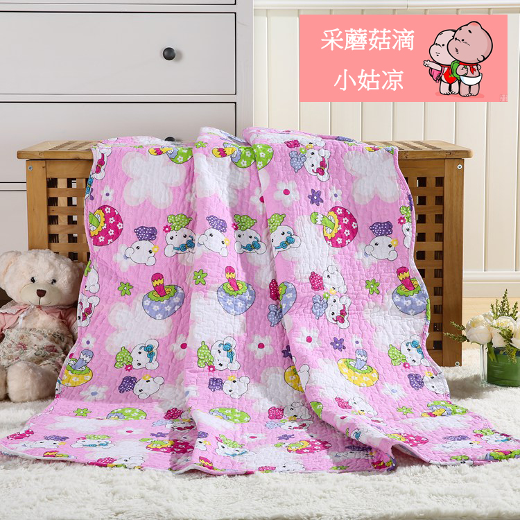 Tấm bông mảnh duy nhất bông phim hoạt hình bởi bé trải giường cotton nap quilt chần chăn có thể giặt