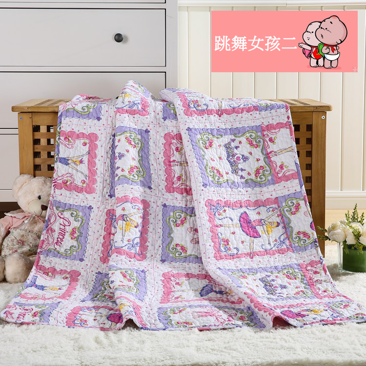 Tấm bông mảnh duy nhất bông phim hoạt hình bởi bé trải giường cotton nap quilt chần chăn có thể giặt