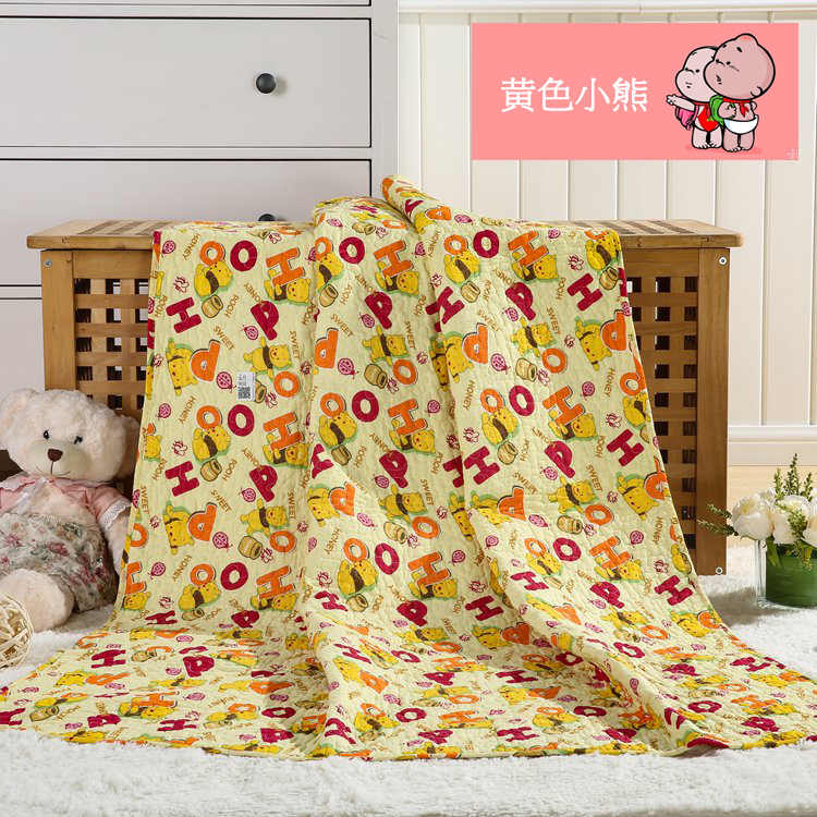 Tấm bông mảnh duy nhất bông phim hoạt hình bởi bé trải giường cotton nap quilt chần chăn có thể giặt