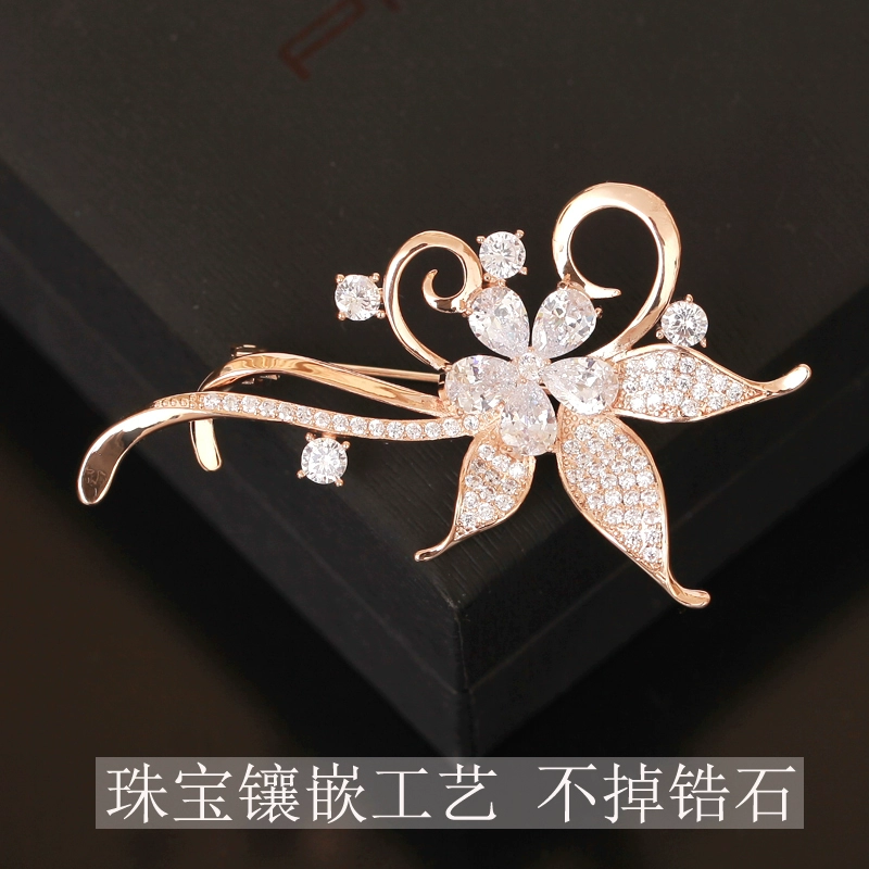 Bộ đồ trâm cài áo cao cấp nữ sang trọng phù hợp với tất cả các trận đấu trâm pha lê khí chất hàn quốc trâm cài áo phụ kiện - Trâm cài