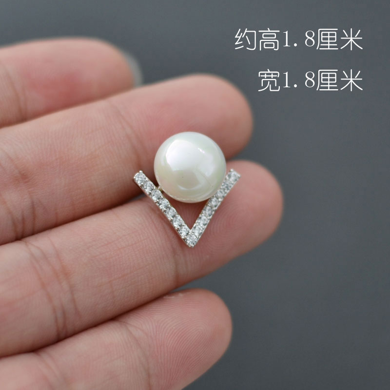 Hàn Quốc ngọc trai nhỏ trâm cài nữ mini đơn giản linh hoạt áo sơ mi cổ áo pin pin chốt khóa cố định phụ kiện chống sáng cài áo vest