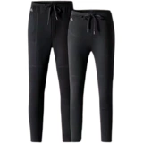 Удерживающие тепло флисовые эластичные штаны для отдыха, увеличенная толщина, для среднего возраста