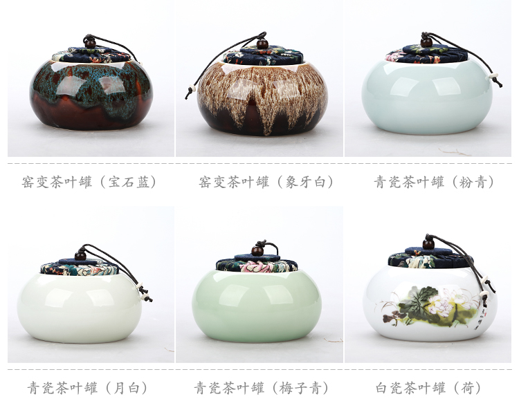 Long Tuyền celadon kích thước lớn bể chứa thủ công bộ gốm sứ cầm tay Trà Puer kín lon lon trà lớn - Trà sứ cốc uống trà có nắp đậy