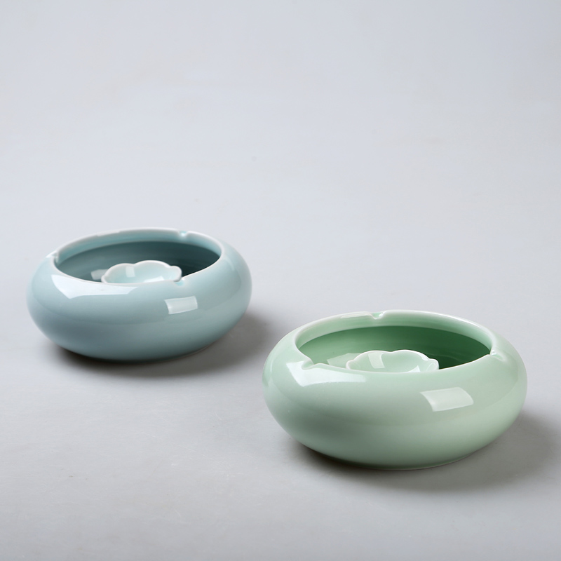 Ceramic Story Creative Personality Ashtray Crystal Large Celadon European Living Room