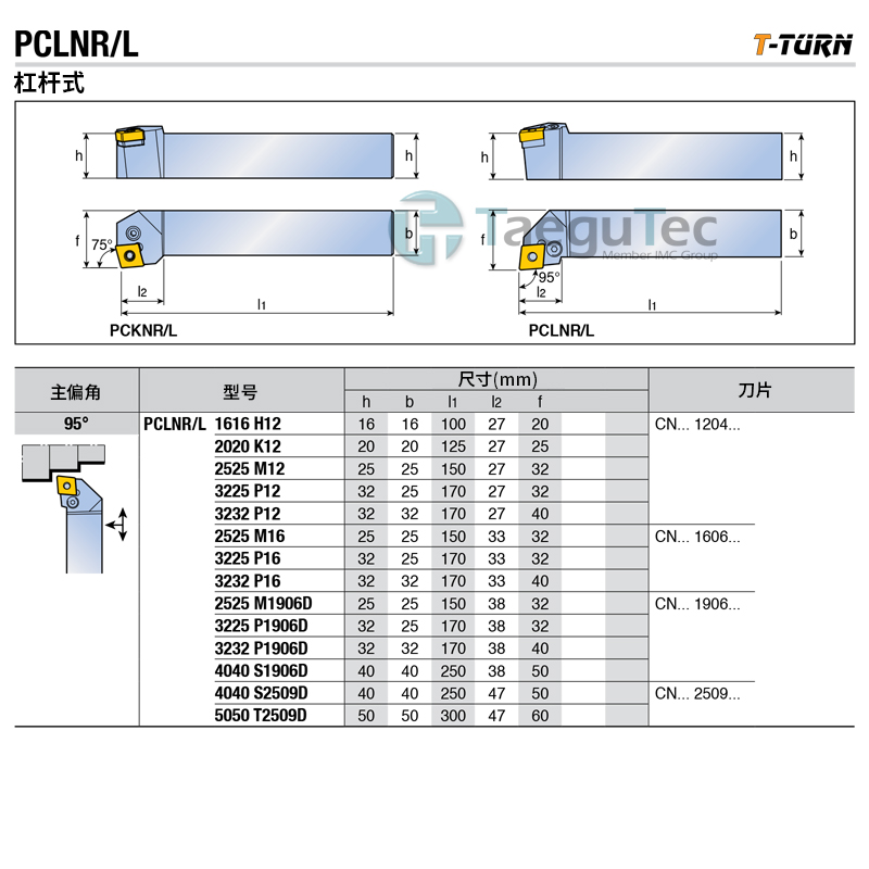 Korea Tefixuk Numerical Control Vehicle Knife Rod PCLNR 4040 S1906D original dress