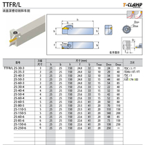 te gu ke cao dao gan ttfl 25-30-3 25-50-4 cut-off tool bore slot original coating