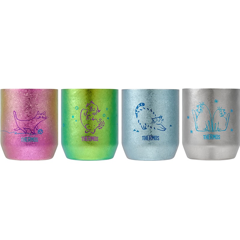 纯钛双层膳魔师锤纹便携茶杯280ml简约风格保温杯-Taobao-Tmall