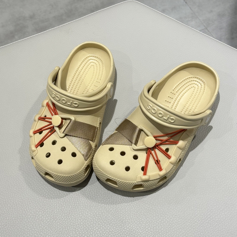 Crocs Classic Lace-Up Decorative Unisex Clogs Casual Breathable Beach Slippers 210393