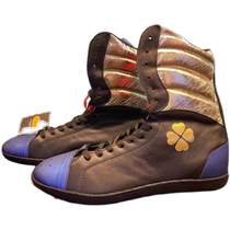 Italian di Nardo handmade custom shark skin boxing shoes match Gou training High Help Wrestling Shoes