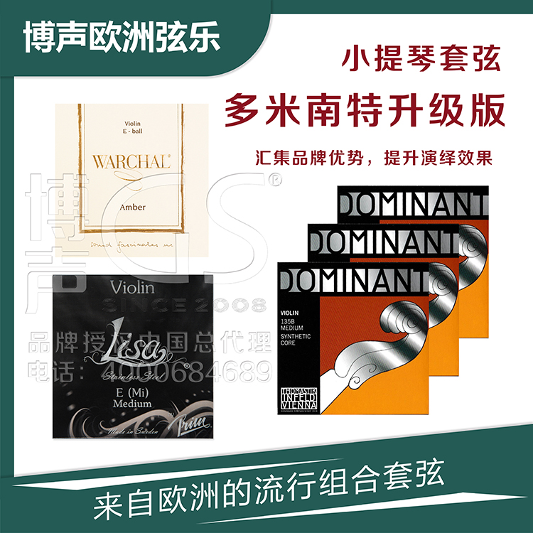 Imported violin sets strings DomenNantes DOMINANT small Ticino String spiral E set string Professional configuration