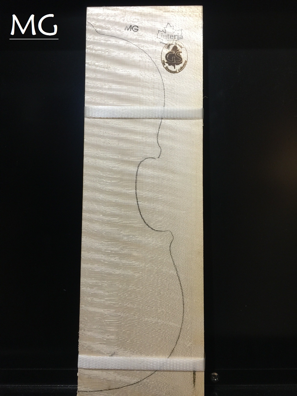 Imported Bosnian Maple material-violin backboard head side panel (FULL PRICE)