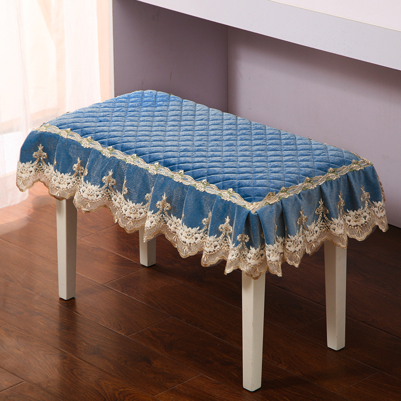Changing shoes stool cover Makeup Bench Cover Bed Head Cabinet Sofa Stool Cover Chair Cushion Home Cloth Art Rectangular Thickening Non-slip Set