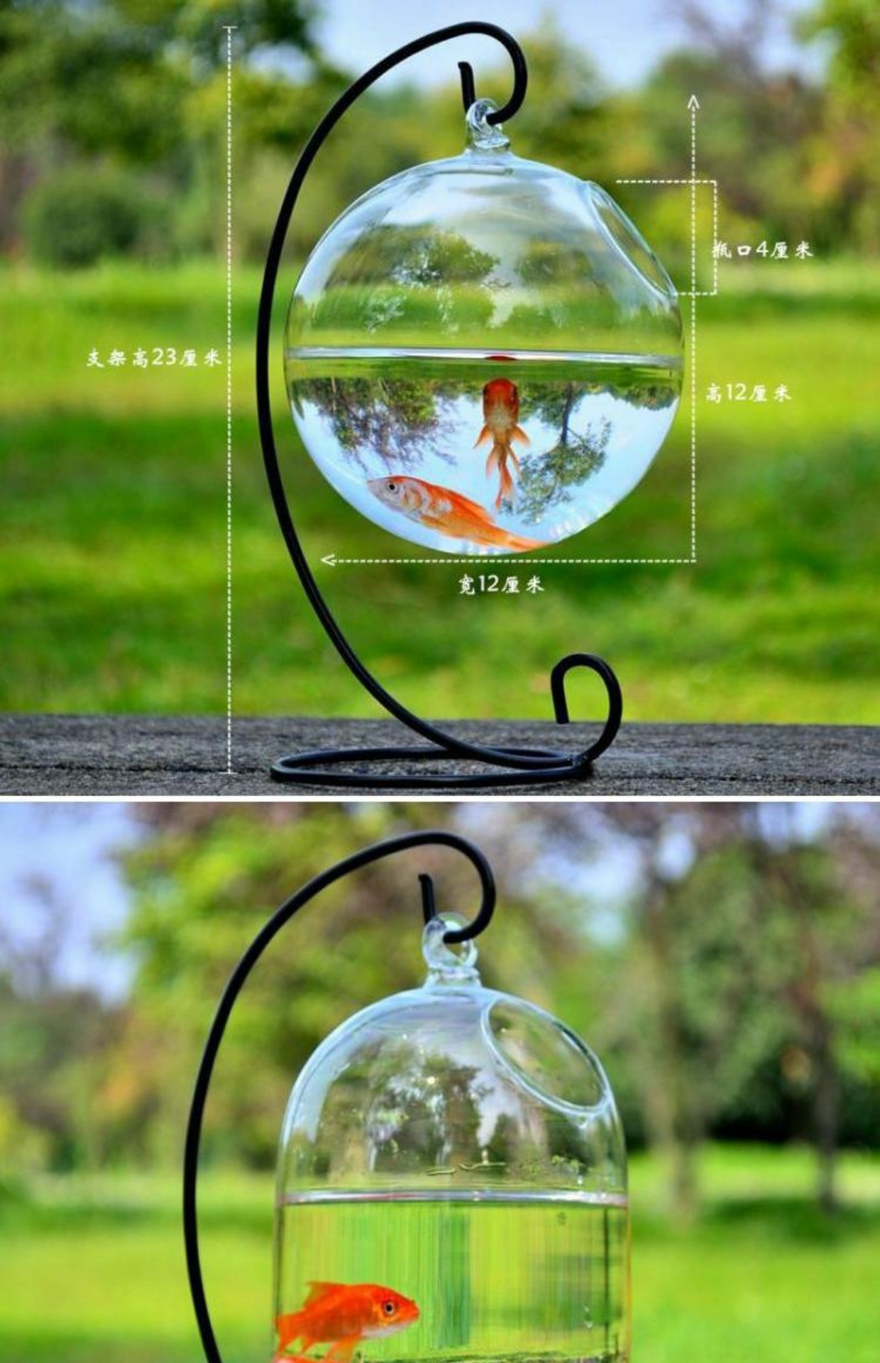 Sáng tạo treo bình thủy tinh thủy tinh bình thủy tinh bể cá phòng khách trang trí văn phòng trang trí thủy tinh thủ công - Trang trí nội thất các đồ vật để trang trí nhà ở