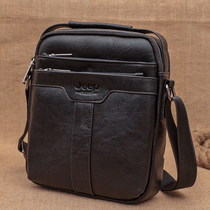 2024 New Genuine Leather Mens Bag Fashion Shoulder Bag Casual Crossbody Bag Small Pendant Bag Mens Vertical Business Cowhide Bag