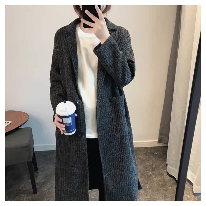 Full _ kết cấu màu xám đậm cảm giác nhỏ phù hợp với áo khoác nữ phù hợp với nữ shop áo khoác nữ hàn quốc