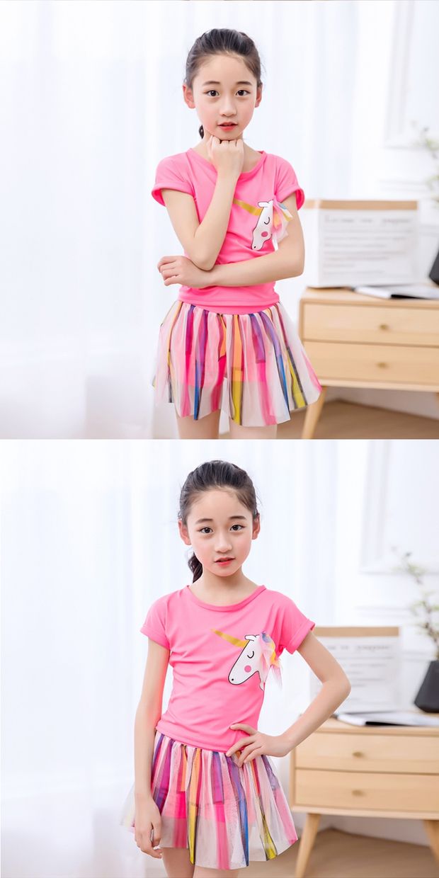 Bán buôn đồ bơi trẻ em cô gái chia váy cô gái đồ bơi nữ bé Hàn Quốc trẻ em lớn bong bóng tắm nước nóng mùa xuân - Bộ đồ bơi của Kid đồ bơi trẻ con