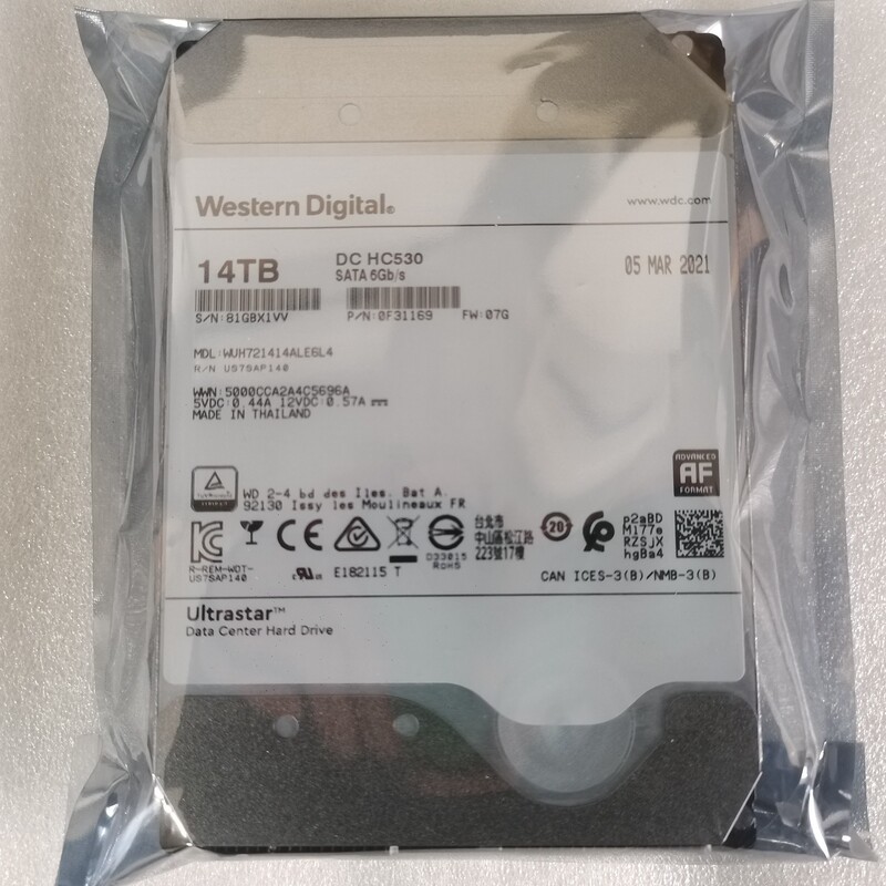 Wd Western Digital Helium Drive 14Tb Enterprise-Grade Desktop Hard Drive 14t Server Nas Storage Monitoring Hard Drive