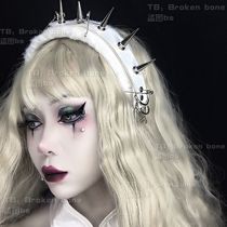 Broken Bone Original Punk White Gothic cultural Gothic rivet metal furry hair stirrup Accessories Accessories