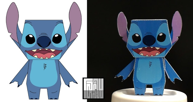 DIY tay lắp ráp ba chiều mô hình giấy Sao Bé Stitch Stitch 3D mô hình giấy origami sản xuất mô hình giấy xe hơi