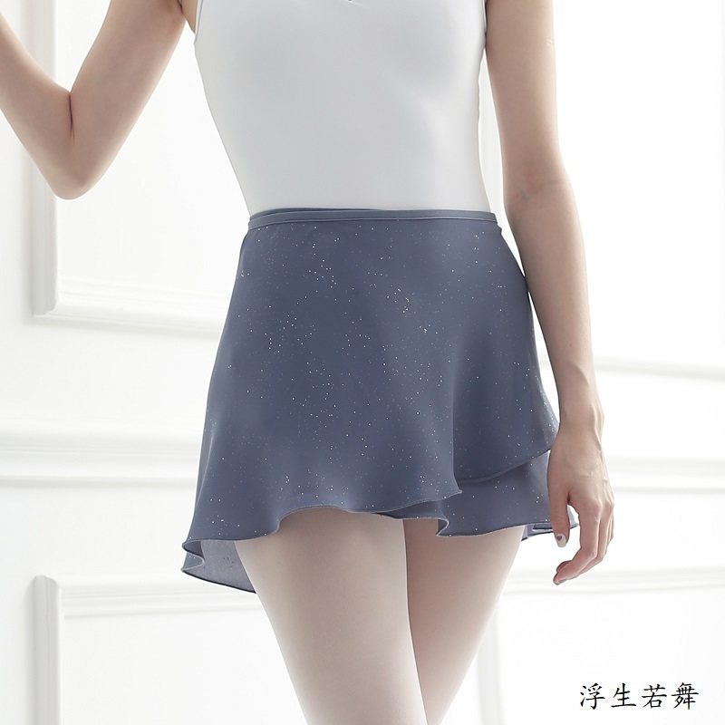 Floating if dance new Galaxy sprinkled gold ballet lace-up practice short skirt Base training skirt 19SS03