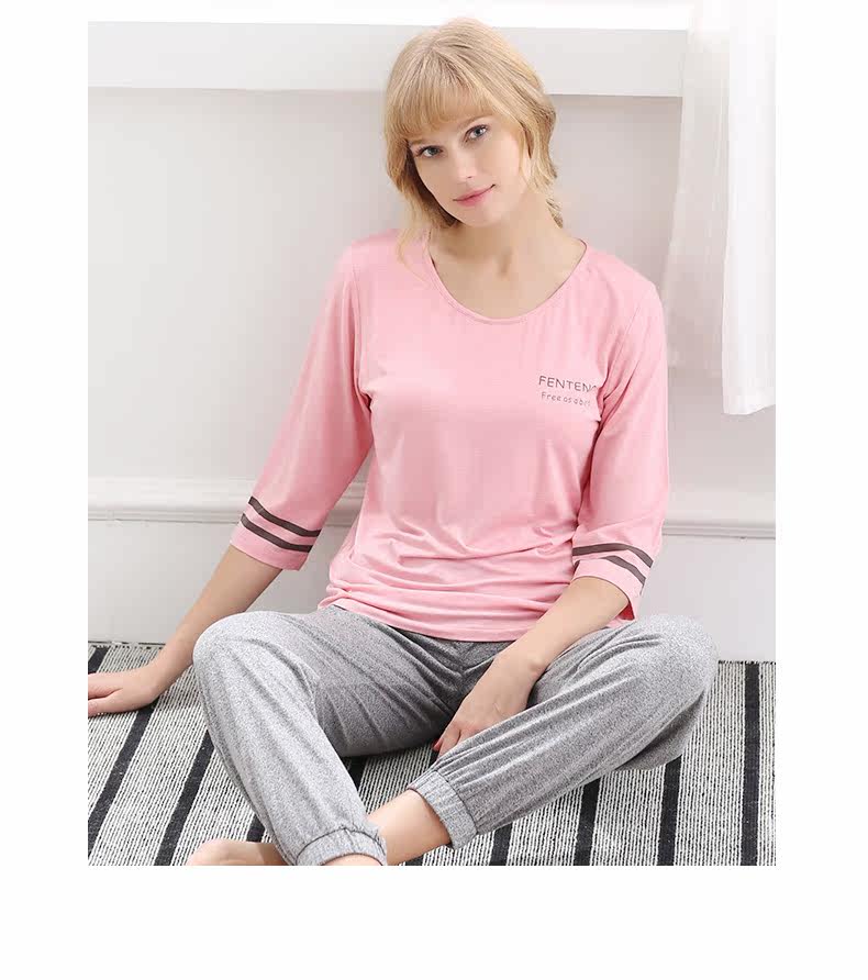Pyjama pour femme à manchon moyen - Ref 2993243 Image 13