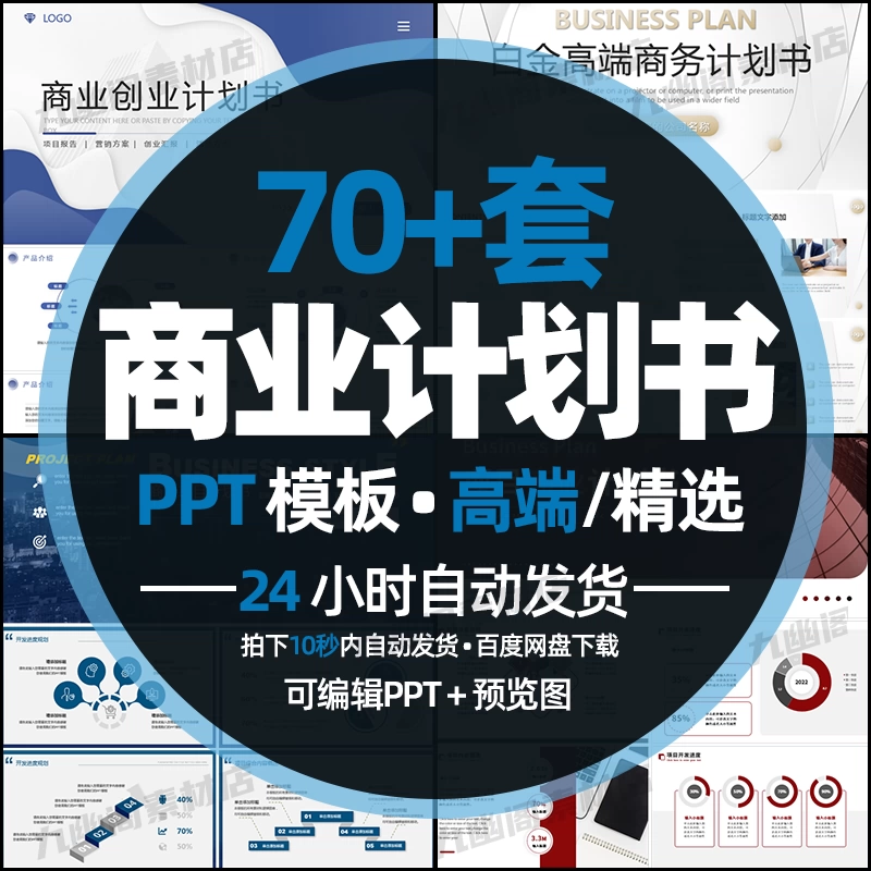 70套精选高端大气的公司商业计划书项目创业投资PPT模板 - 忙狐网