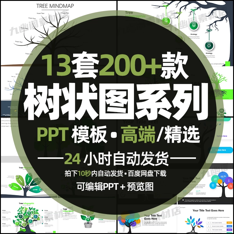 精选200款美观好看、可修改的小学生树状图PPT模板 - 忙狐网