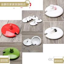 Porcelain cup lid Single sell universal round ceramic with hole tea water accessories Silicone Soft Cover Glass Mark Cup Lid