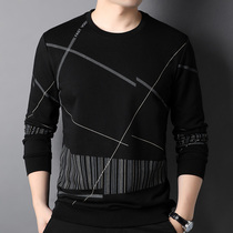 Autumn and winter cotton sweater T-shirt bottoming shirt t-shirt printing trend long-sleeved men