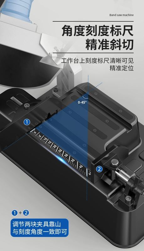 Kaidelong ban nhạc cưa máy cắt kim loại nhỏ hộ gia đình chế biến gỗ điện cưa micro gia cố thép không gỉ ngang máy cưa cưa dây cầm tay